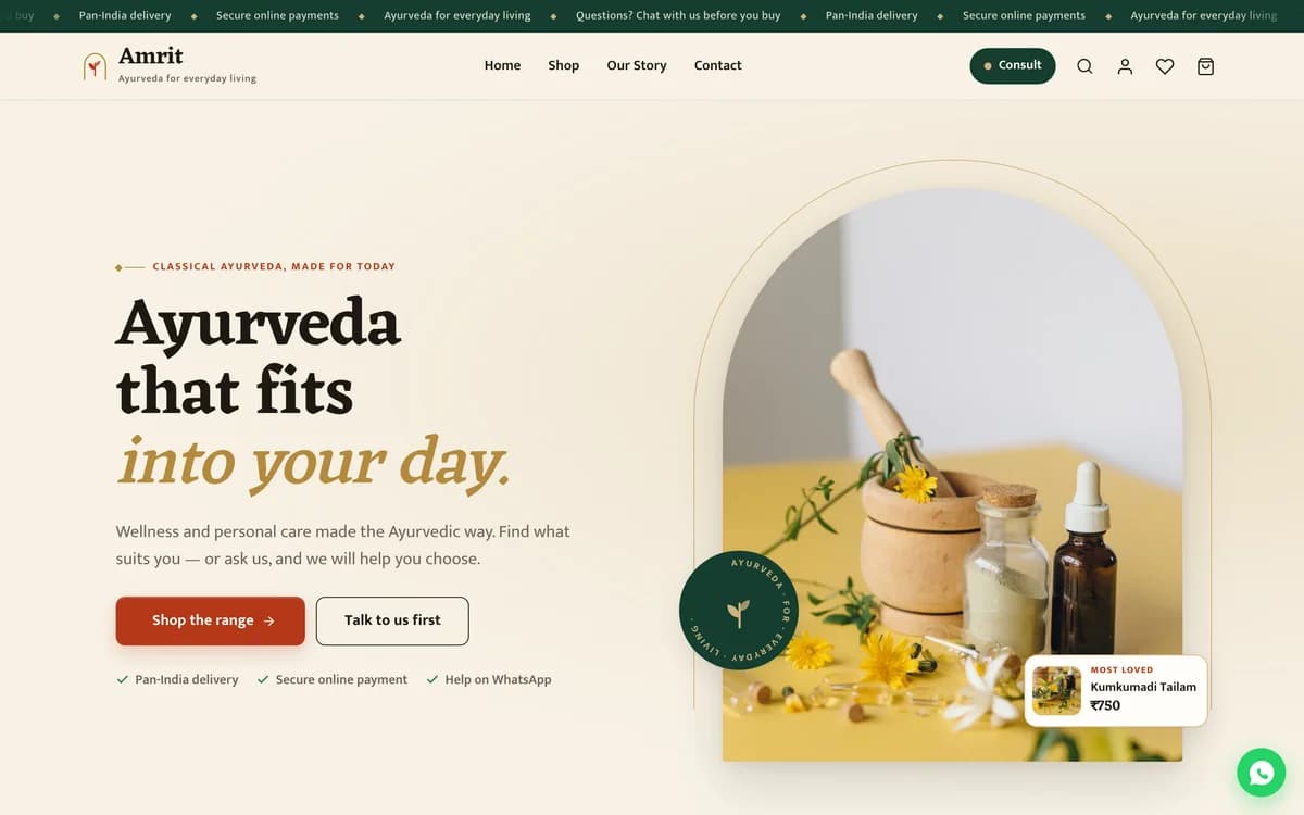 Amrit demo website