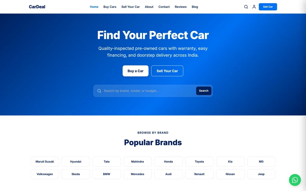 CarDeal demo website