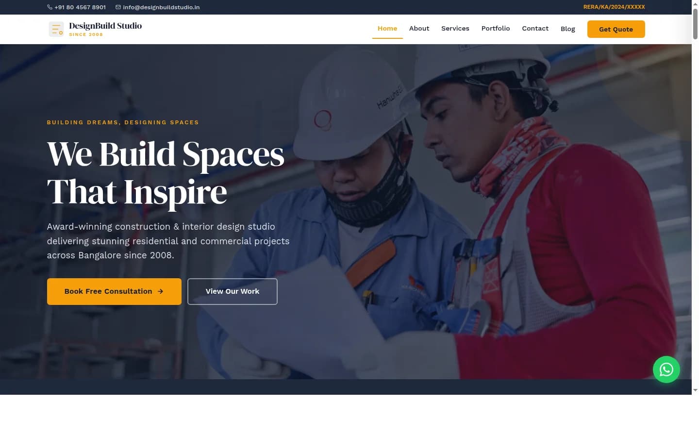 DesignBuild Studio demo website