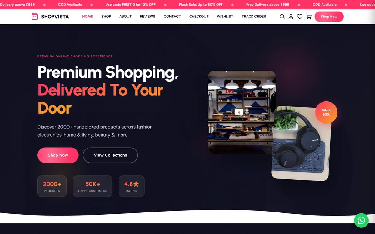 ShopVista demo website