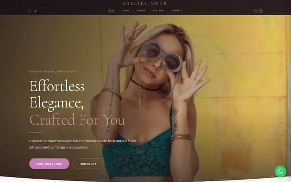 Fashion Store website design