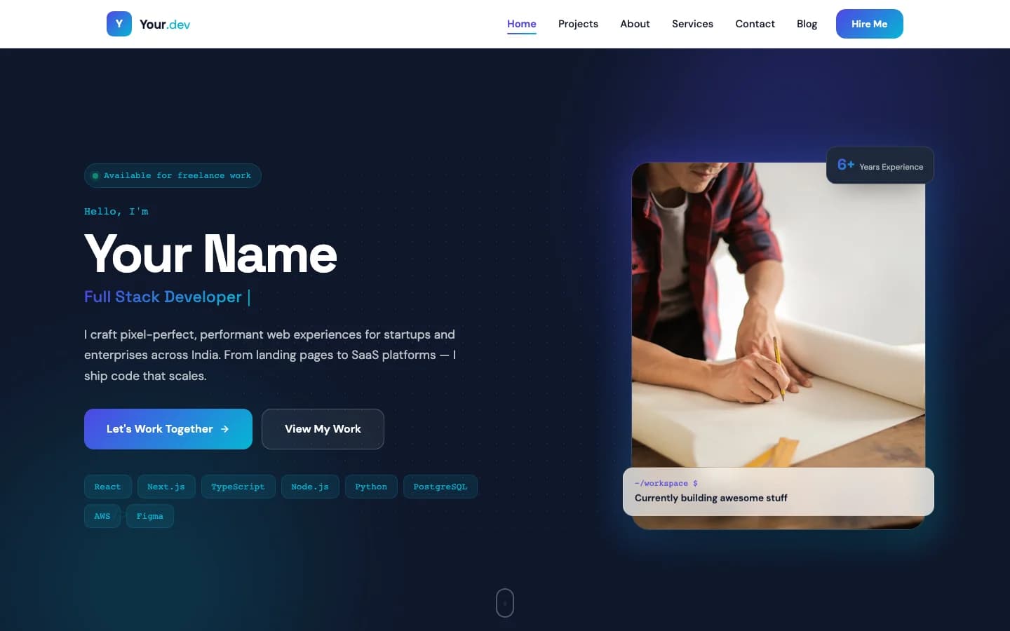Vikram Mehta — Freelancer Portfolio demo website