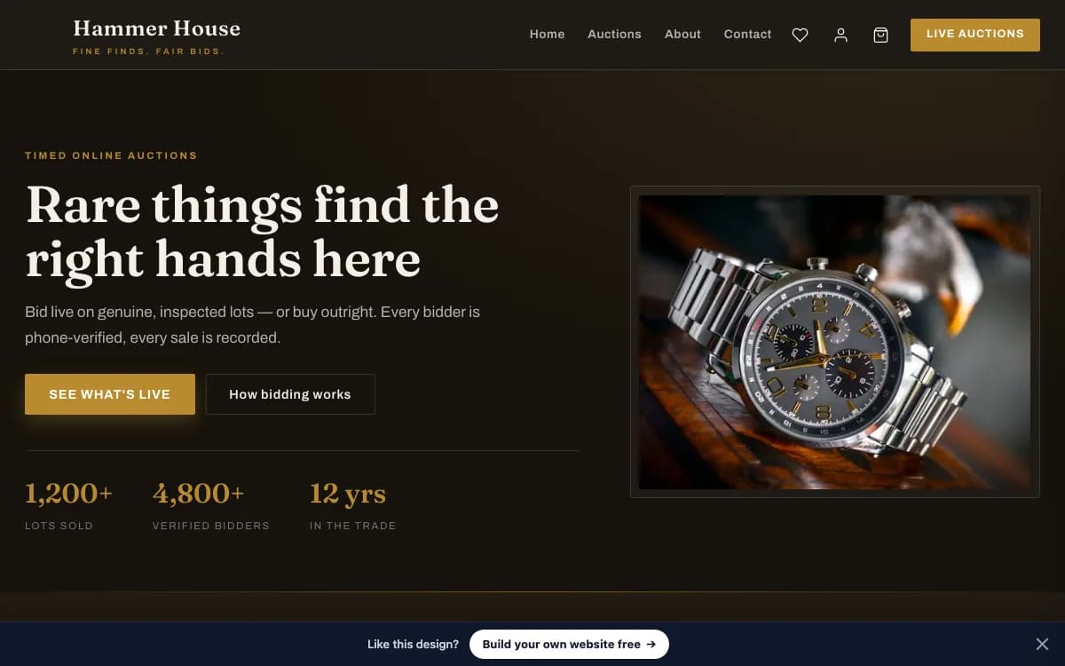 Hammer demo website