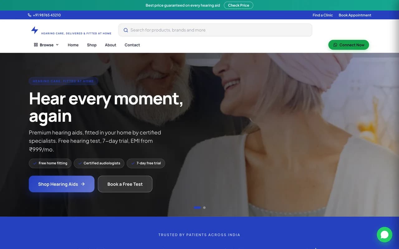 HearWell demo website
