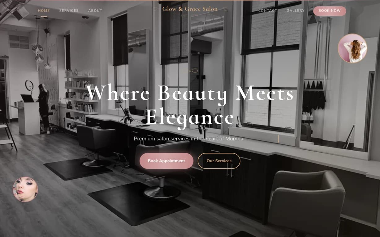 Premium Salon demo website