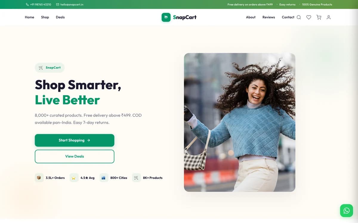SnapCart demo website