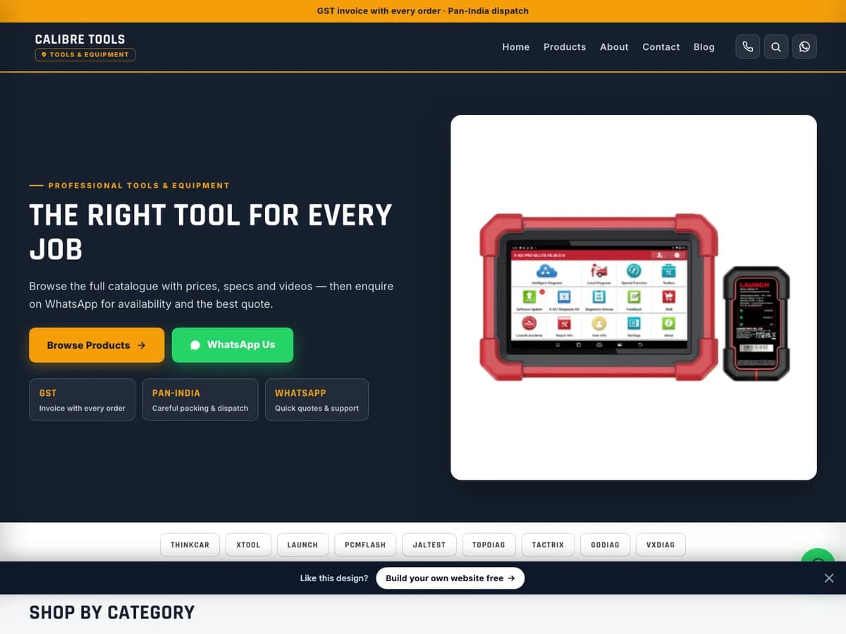 Calibre demo website