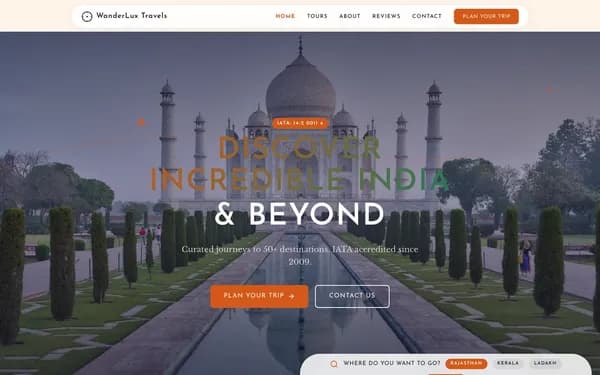 Travel Agency website design