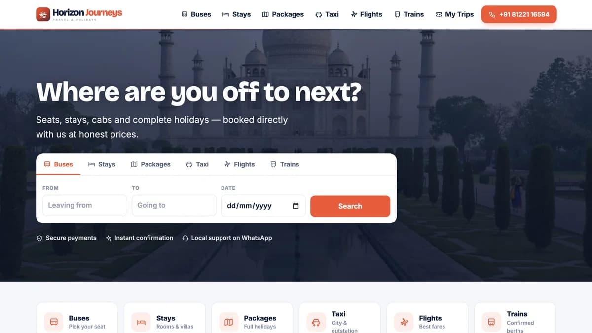TripCraft demo website
