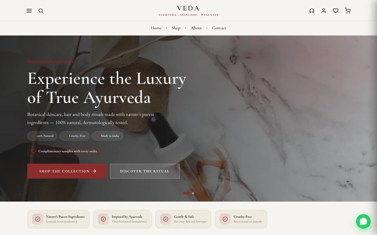 Veda demo website