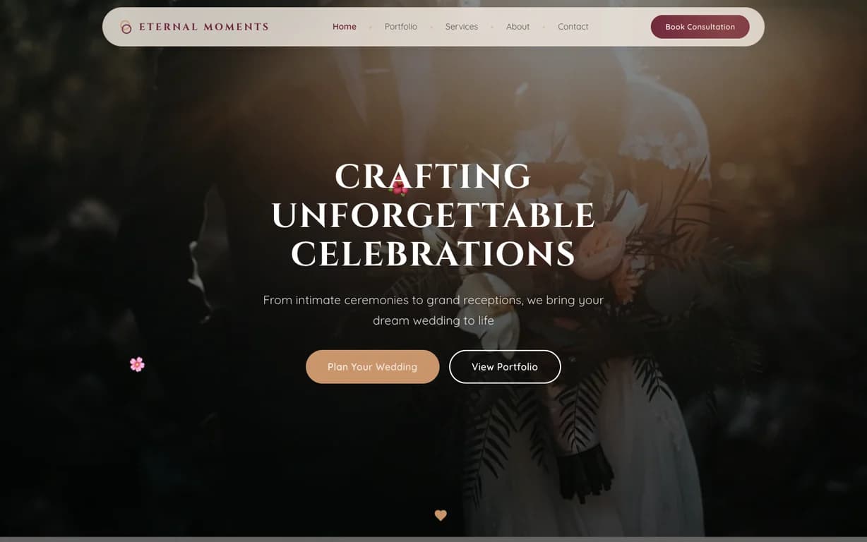 Eternal Moments demo website