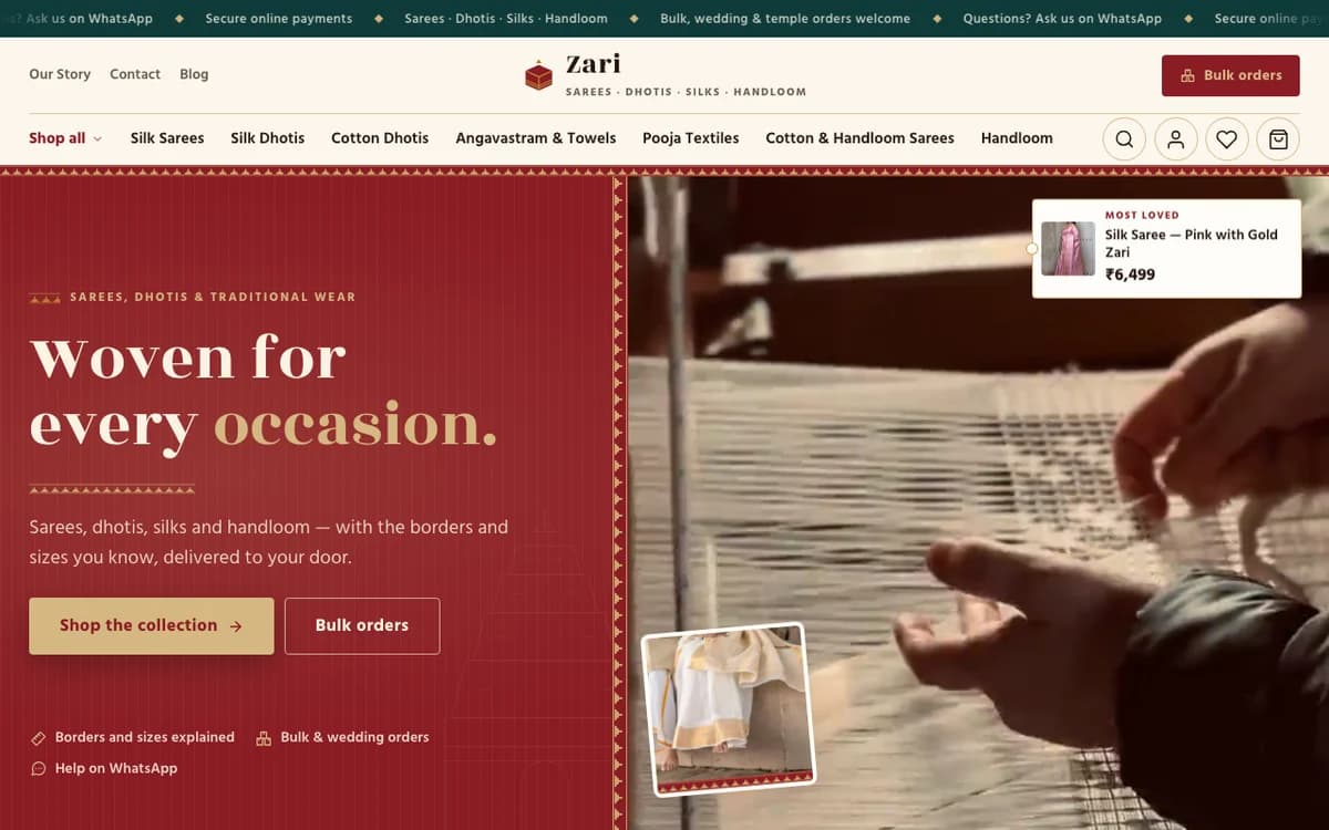 Zari demo website