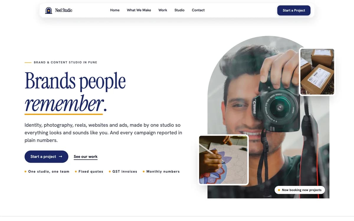 Neel Studio demo website