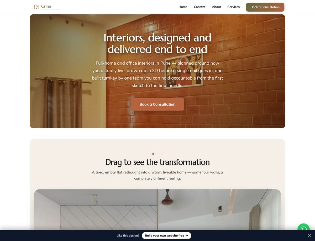 Griha Studio demo website