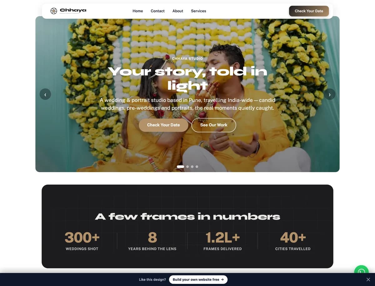 Chhaya Studio demo website